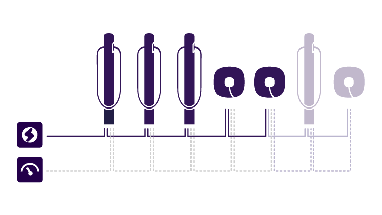 Infographic for power supply to multiple charging points