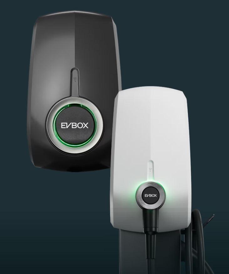 EVBox Wallboxen schwarz und weiß